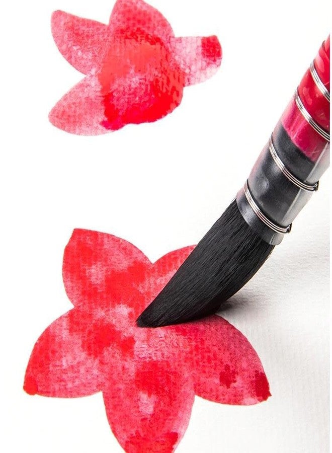 Like-It Like it Synthetic Hair Professional Watercolor Paint Brush, Round Pointed Paintbrush Set for Fine Details, Watercolor, Acrylic, Gouache Painting (4 Brushes) (Red) - Image 4